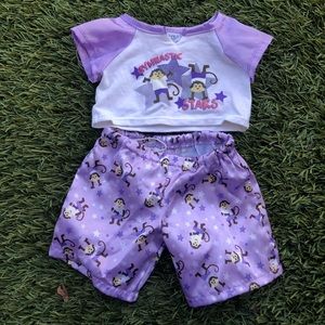 Build a Bear ‘Gymnastic Stars’ pajamas with glittering monkeys